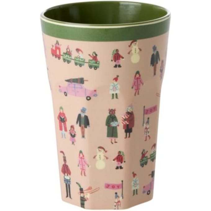 Rice melamine beker met kerstprint, 400 ml