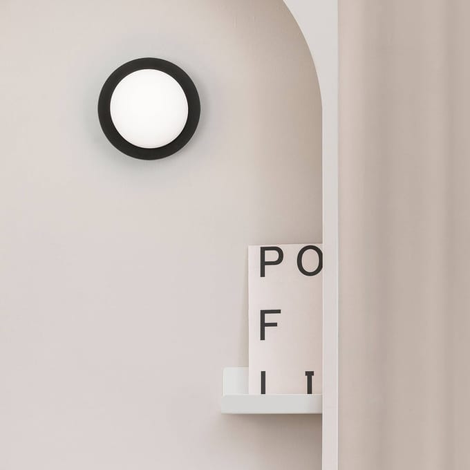 FARO BARCELONA LED wandlamp May IP44, zwart