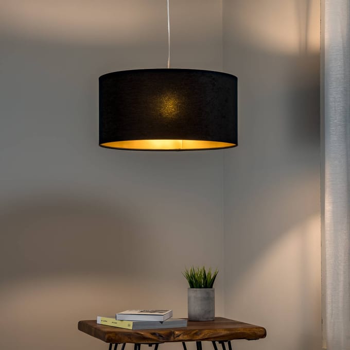 Maco Design Salina hanglamp, zwart/goud, Ø 50cm