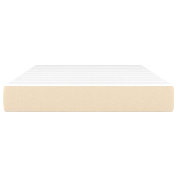 vidaXL - Pocketveringmatras - medium - 120x200x20 - cm - stof - crèmekleurig