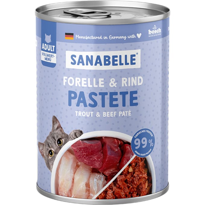 Sanabelle All Meat Kattenvoer 24 x 400 g - Forel & Rund