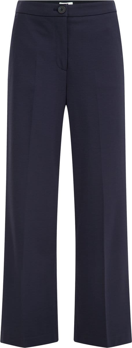 WE Fashion Dames wide leg pantalon met stretch