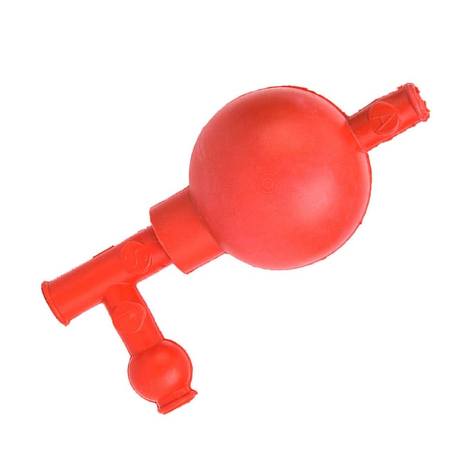 Laboratorium Rubber Zuigbal Veilig Kwantitatieve Pipetbal met 3 Openingen Rood red