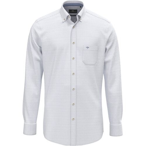 Fynch-Hatton Overhemd Fine Stripe Washed Oxford New Breeze / male