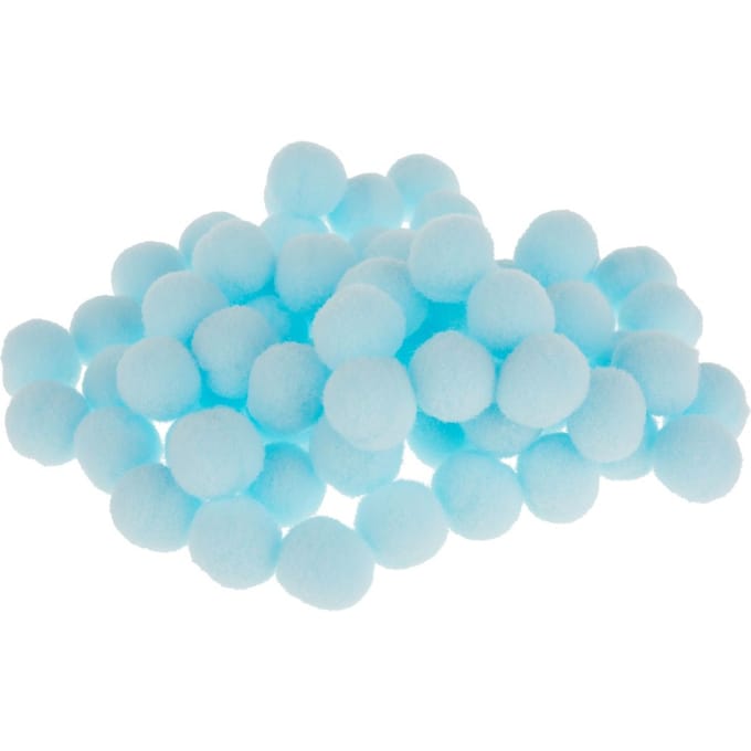 VBS Pompons, 15 mm, 60 stuks - Lichtblauw