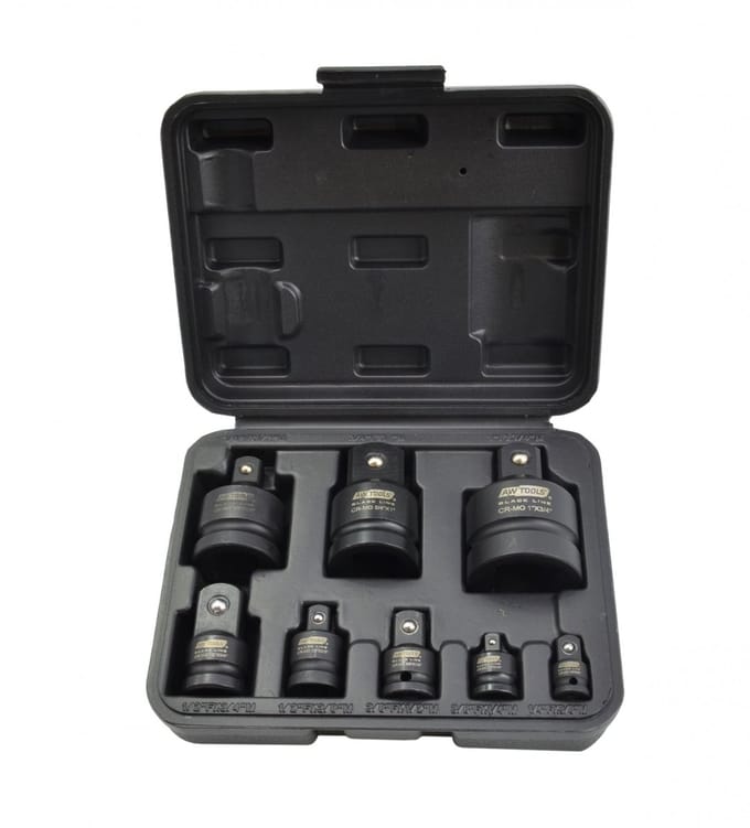 Awtools Black Line Serie - Impact Reductieset - 8-delig - CrMo Staal - Inclusief Koffer