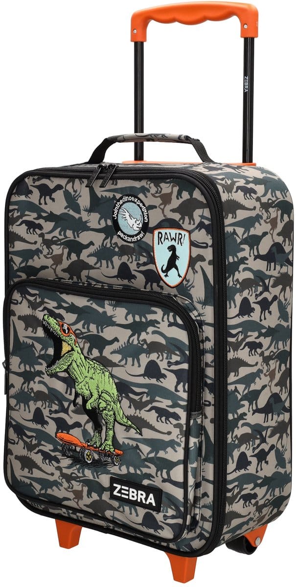 Zebra Trends koffer - trolley - kinderkoffer - Adventure dino green