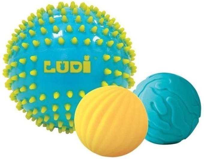 Ludi - 3 Sensorische ballen - Motorisch speelgoed - Sensorisch speelgoed - Peuter speelgoed