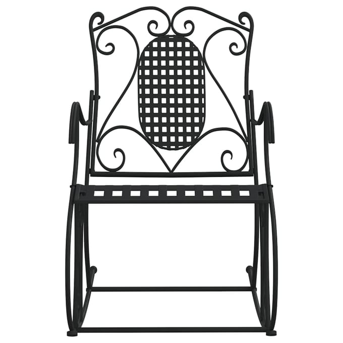 vidaXL - Schommelbank - 84 - cm - staal - zwart