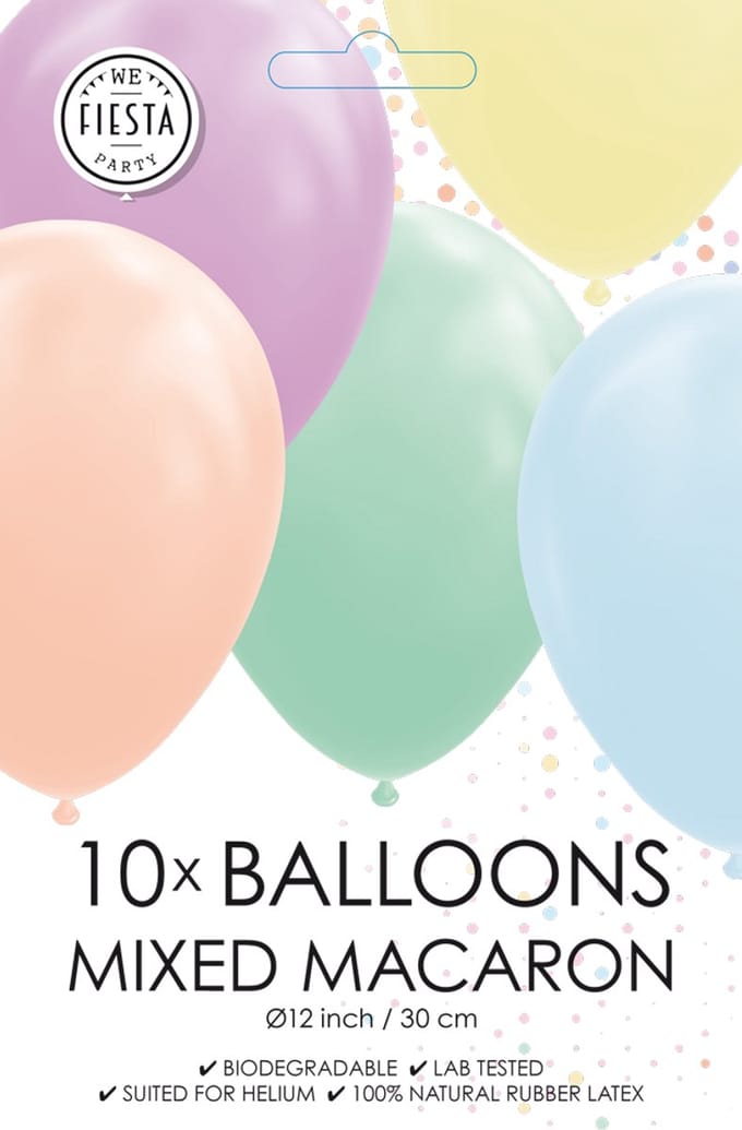 Ballonnen Macarons Pastel 10x