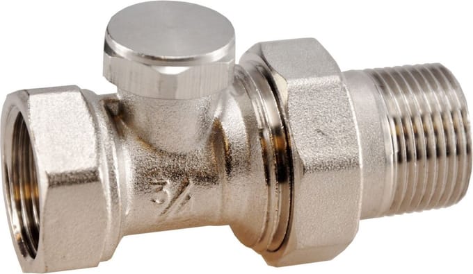 Velluto Riko voetventiel + adaptor 3/4 inch recht