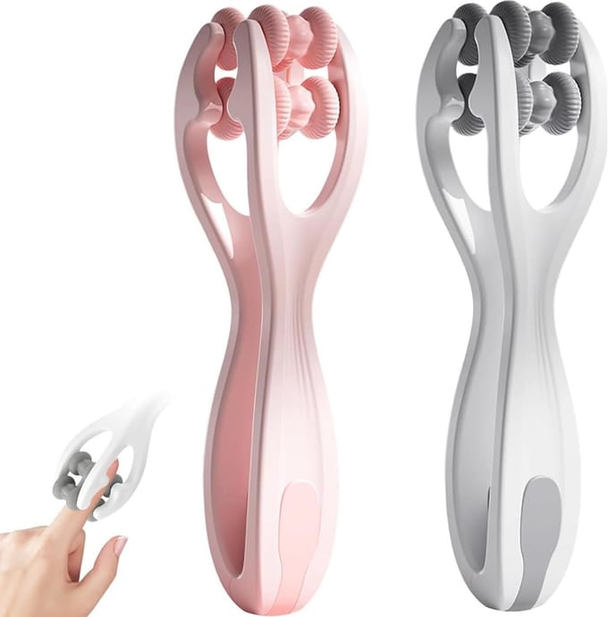 2-Pack Hand- en Vinger Massager - Dubbelzijdige Massage Roller voor Artritis, Spierpijn en Ontspanning