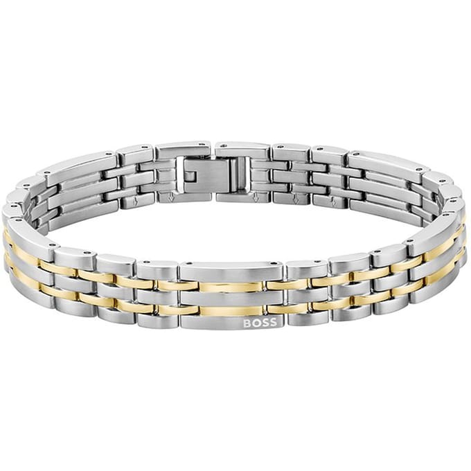 BOSS HBJ1580813 Heren Schakelarmband 10 mm Bicolor