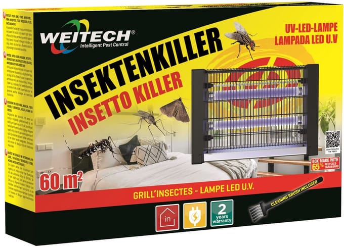 Weitech WK0119 Insect Killer Insectenlamp - 60 m² - UV Licht