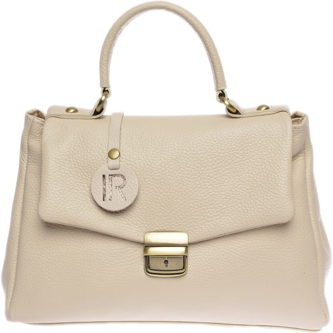 Isabella Rhea Beige Rundleer Tas