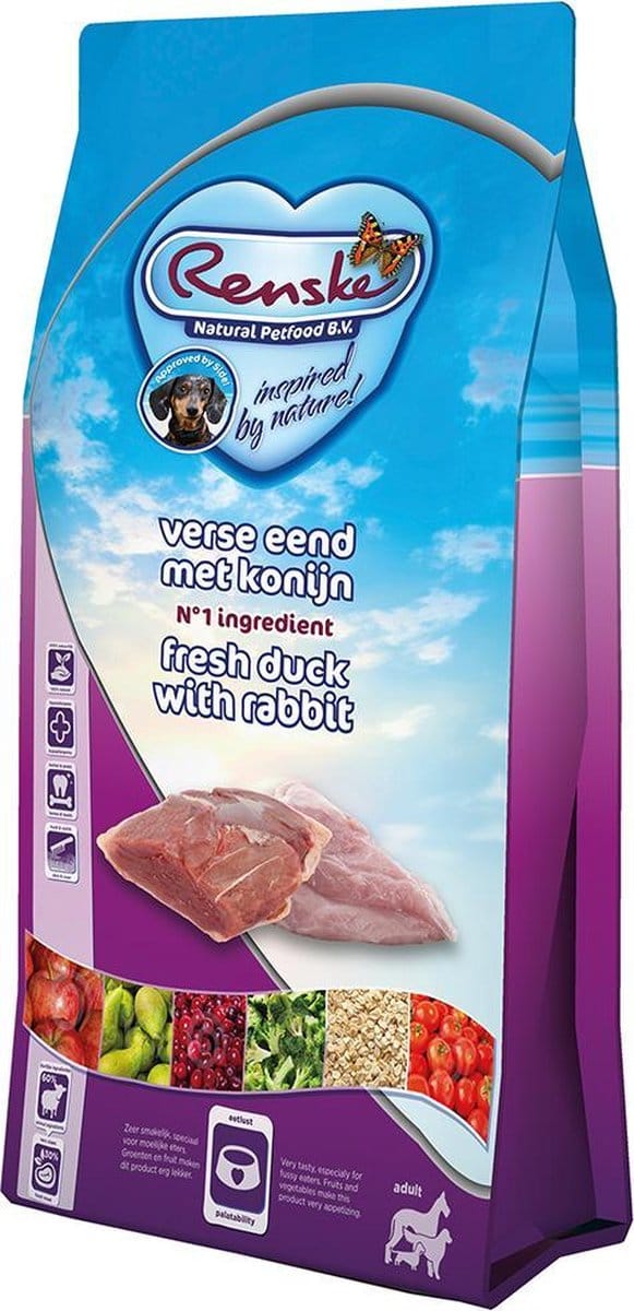 Renske - Super Premium Eend en Konijn - Hondenvoer - 12 kg