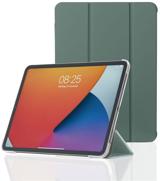 Tablethoesje, opvouwbaar, transparant groen, voor Apple iPad Pro 11" (2020/2021/2022)