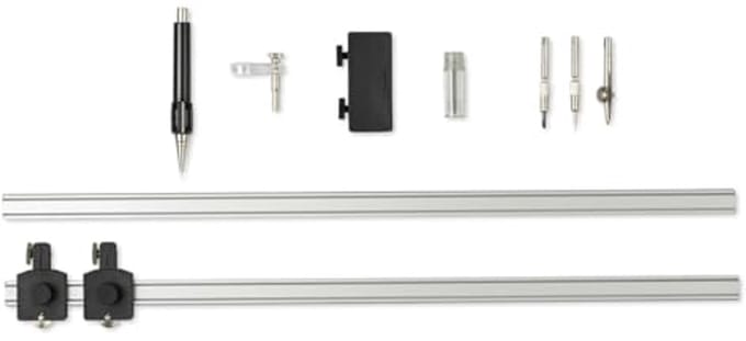 Stangpasser voor grote cirkels tot 1280 mm met accessoires