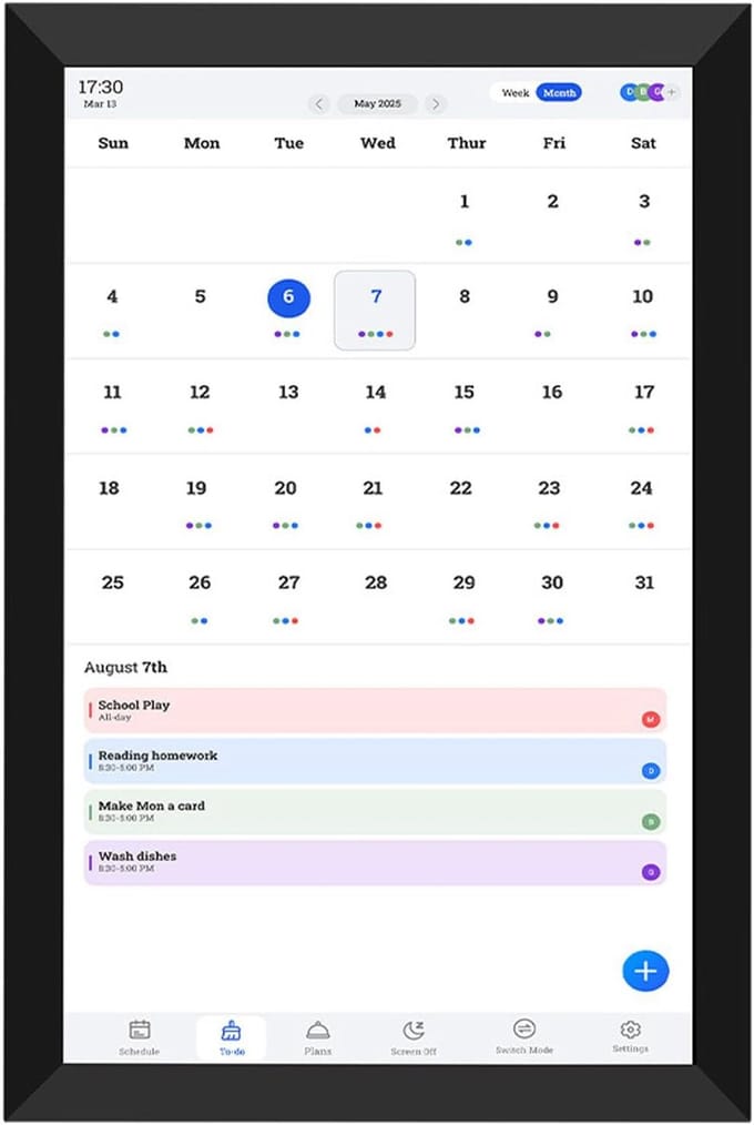 Digitale Kalender Planner - Slimme Agenda - Gezin Organiseren - Touchscreen Display - 101 Inch