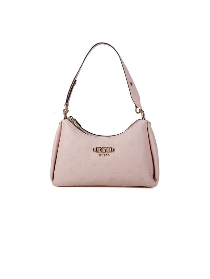 GUESS schoudertas Anise Double Zip Shoulder Bag Light Rose Logo oud roze