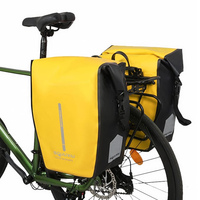 1 paire de sacoches de vélo multifonctions pour siège arrière de vélo 1pc noir