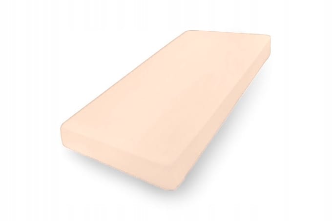 Jersey hoeslaken met elastiek 220x200 cm, Beige