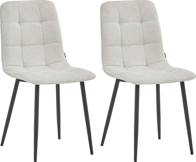 Colenis - Ela Eetkamerstoel - Set Van 2 - Beige - Linnen - Design