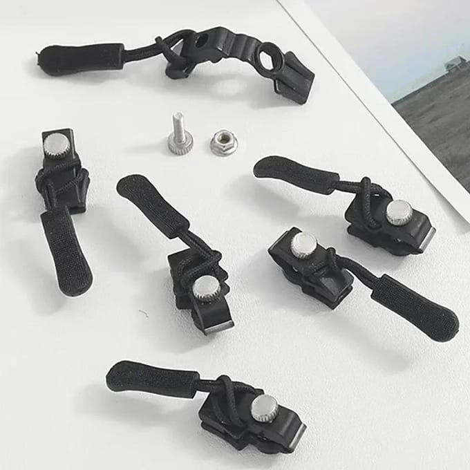 30 stuks Universele Metalen Rits, Tool-vrij Afneembaar, Rugzak, BuitenKleding Rits Accessoire 30 pcs black