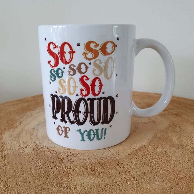 Beker - So so so so proud of you - Geslaagd - Cadeau