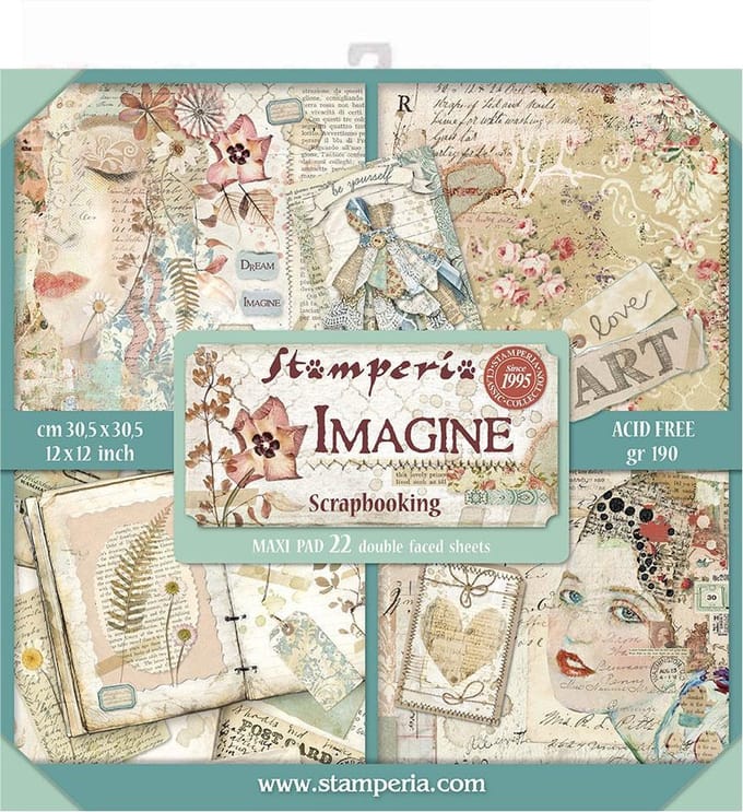 Stamperia Imagine 12x12 Inch Maxi Paper Pack (SBBXL04)