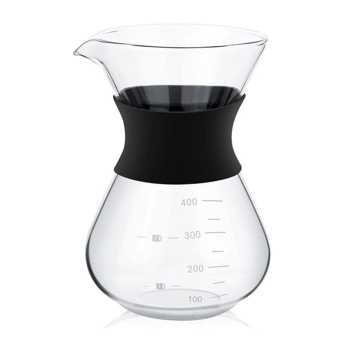 Handmatige koffiezetapparaat met roestvrijstalen filter gray