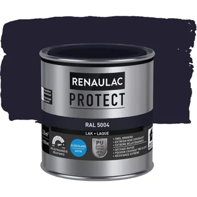 Renaulac Lak Protect Ral5004 Zijdeglans 250ml