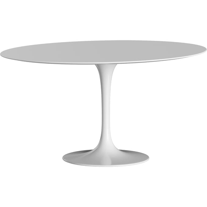 Knoll International - Saarinen Eettafel - rond - Ø 137 cm - Laminaat wit - wit