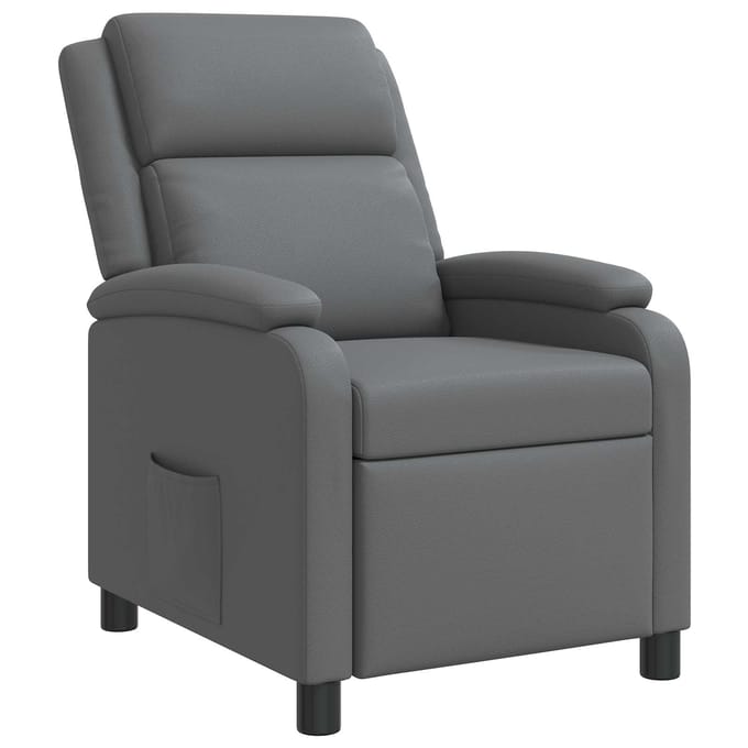 vidaXL - Recliner - Grijs - Kunstleer