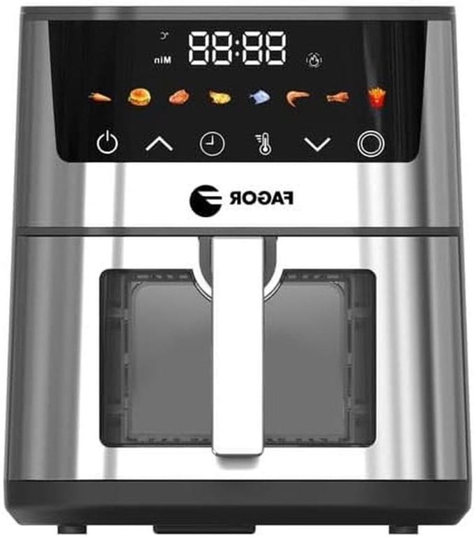 Heteluchtfriteuse - Airfryer - Gezond Frituren - 8 Programma's - 5 Liter - RVS