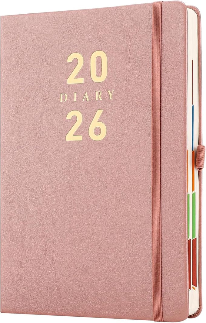 Dagboek Planner 2026 - Agenda Organizer - Productiviteit Verhogend - Pagina per Dag - A5 - Roségoud