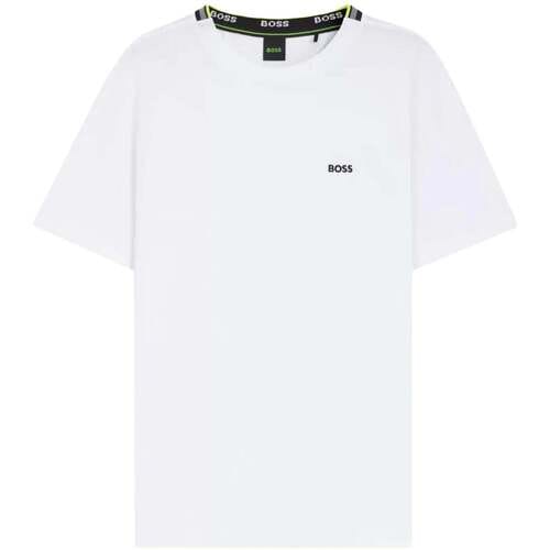 T-shirt Korte Mouw BOSS Pique Taddy T-Shirt Open White