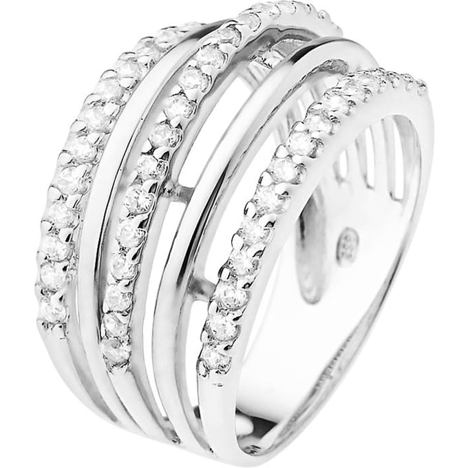 Ring 3 Ranges Prestige Zirkoniumoxiden en Silver 925 - Gala
