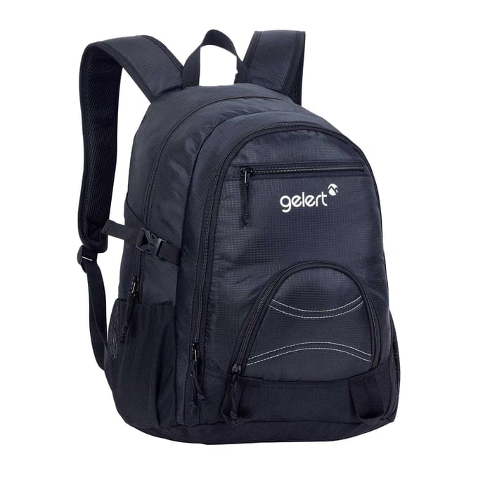 Gelert Polyester rugzak met logo (Zwart)
