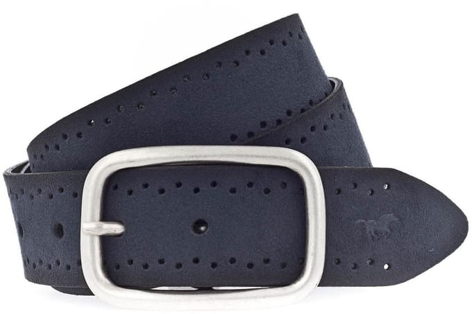 MUSTANG Leren riem Woman´s Belt 3.5 W100 Steel Grey grijs