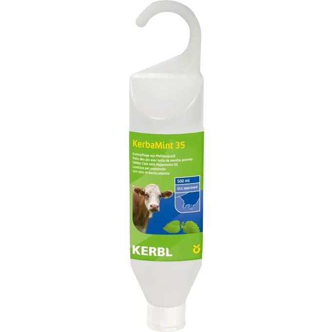 Uierverzorging in hangende fles Kerbl KerbatMint 35
