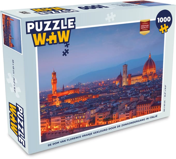 Puzzel Florence - Stad - zon - Legpuzzel - Puzzel 1000 stukjes volwassenen