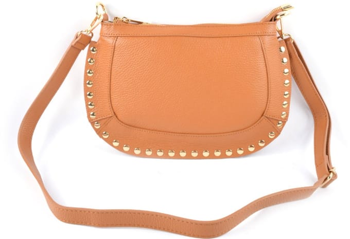 Giuliano lederen schoudertas Luma - Made in Italy - Dames - Cognac