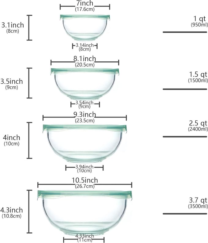stainless steel salad bowls with airtight lid,4 stuks