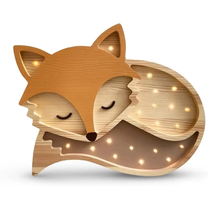 Handgemaakte lamp Peekaboo Fox