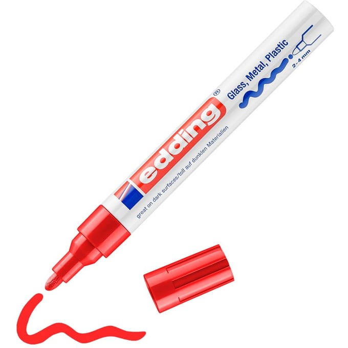 edding-750 glanslakmarker rood  1Stuks 2-4 milimeter /  4-750-9-002