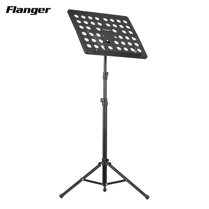 Support de trépied pliable pour partition de musique Flanger FL05R en alliage d'aluminium avec noir