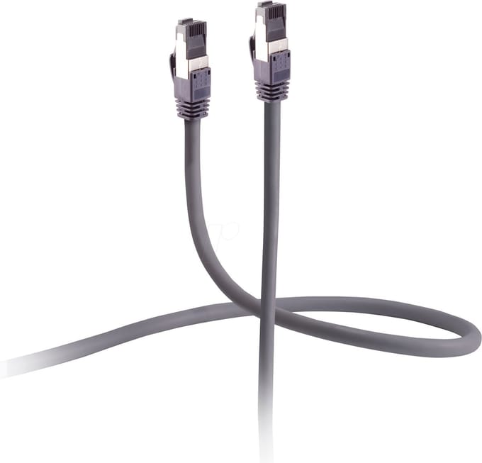 Flexline®-Patchkabel cat. 6A Armored (Trittfest), U/FTP, grau, 1m