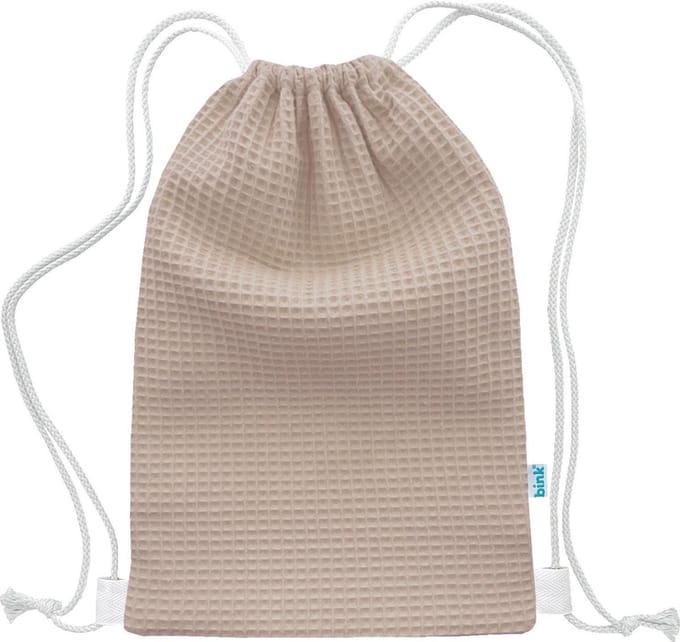 BINK Bedding Gymtas / Zwemtas Pique (wafel) zand 40 x 28 cm
