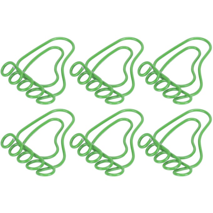 100 PCS Clips Papier Forme Pied Antidérapants Inaltérables Aspect Mignon Portables pour Bureau École vert